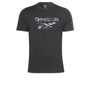 Reebok Sport Funkčné tričko ' Identity Modern Camo '  sivá / svetlosivá / čierna