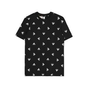 ADIDAS SPORTSWEAR Funkčné tričko 'Brand Love Allover Print'  čierna / biela