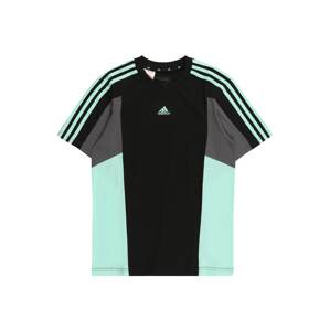 ADIDAS SPORTSWEAR Funkčné tričko 'Colorblock 3-Stripes  Fit'  tmavosivá / mätová / čierna