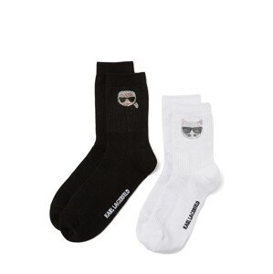 Karl Lagerfeld Ponožky  ružová / čierna / strieborná / biela