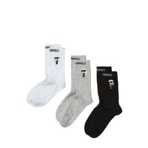 Karl Lagerfeld Ponožky  béžová / sivá melírovaná / čierna / biela
