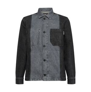 Karl Lagerfeld Prechodná bunda  sivý denim / tmavosivá