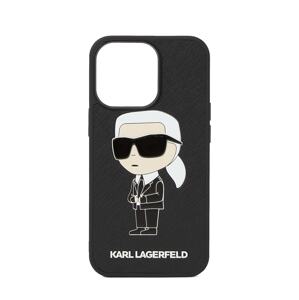 Karl Lagerfeld Puzdro na mobil 'Ikonik 2.0 iPhone 13 Pro'  krémová / čierna / biela