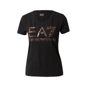 EA7 Emporio Armani Tričko  bronzová / čierna