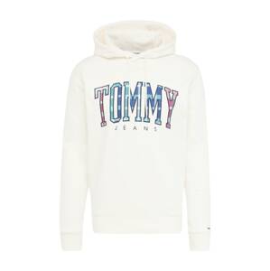 Tommy Jeans Mikina 'Tartan'  modrá / ružová / čierna / biela
