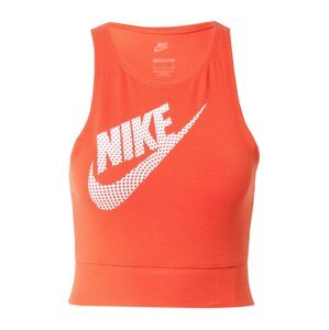 Nike Sportswear Top  oranžovo červená / biela