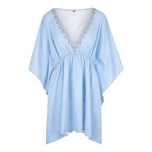 LingaDore Plážové šaty  modrá / biela