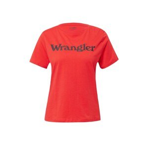 WRANGLER Tričko  červená / čierna