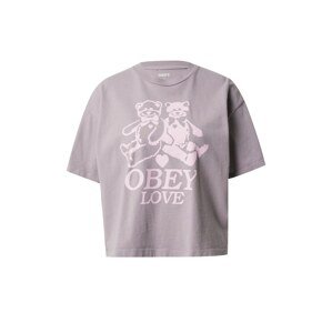 Obey Tričko  fialová / ružová