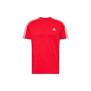 ADIDAS SPORTSWEAR Funkčné tričko 'Essentials 3-Stripes'  červená / biela