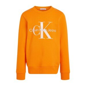Calvin Klein Mikina  svetlobéžová / oranžová / biela