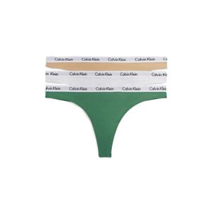 Calvin Klein Underwear Tangá 'Carousel'  svetlobéžová / trávovo zelená / čierna / biela