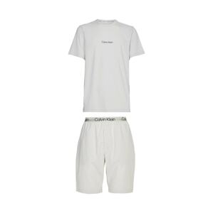 Calvin Klein Underwear Krátke pyžamo  sivá / čierna