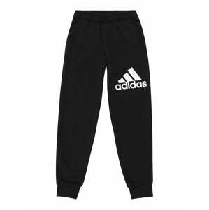 ADIDAS SPORTSWEAR Športové nohavice 'Essentials  Fit Big Logo '  čierna / biela