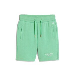 Calvin Klein Jeans Nohavice  pastelovo zelená / biela