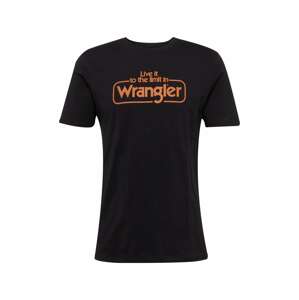 WRANGLER Tričko  oranžová / čierna