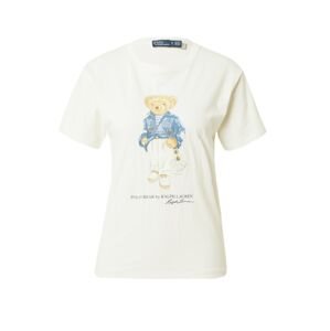 Polo Ralph Lauren Tričko 'Med Bear'  námornícka modrá / svetlomodrá / svetlohnedá / prírodná biela