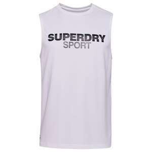 Superdry Funkčné tričko  sivá / biela