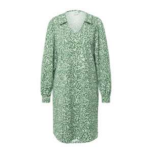 ICHI Košeľové šaty 'KATE'  trávovo zelená / biela