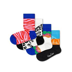 Happy Socks Ponožky  modrá / ružová / čierna / biela