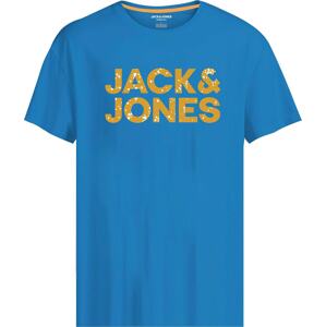 Jack & Jones Junior Tričko 'NEON'  modrá / žltá / biela