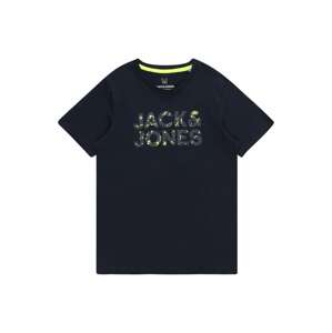 Jack & Jones Junior Tričko 'NEON'  námornícka modrá / trstinová