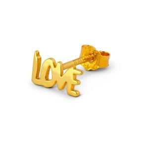Lulu Copenhagen Náušnice 'LOVE'  zlatá