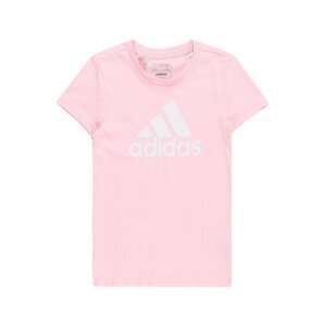 ADIDAS SPORTSWEAR Funkčné tričko 'Essentials Big Logo '  ružová / biela