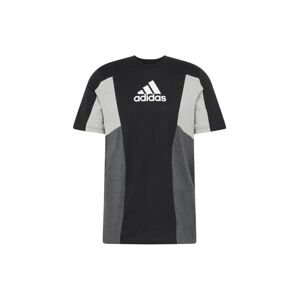 ADIDAS SPORTSWEAR Funkčné tričko  tmavosivá / sivá melírovaná / čierna / biela