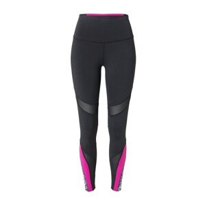 HKMX Športové nohavice  ružová / čierna / biela