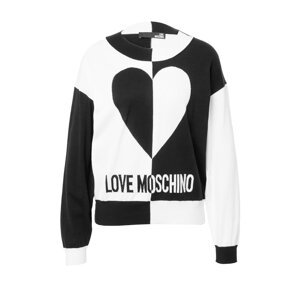Love Moschino Sveter  čierna / biela