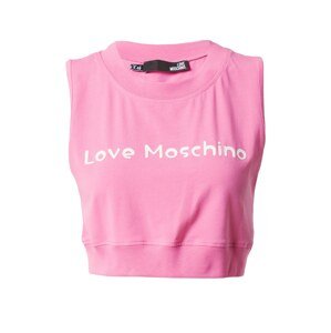 Love Moschino Top  ružová / biela
