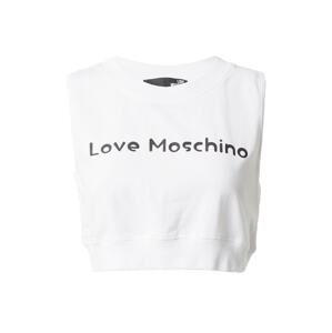 Love Moschino Top  čierna / biela
