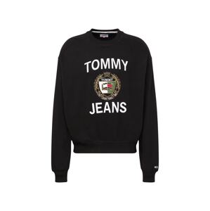Tommy Jeans Mikina  béžová / svetlozelená / čierna / biela