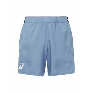 ASICS Športové nohavice  modrosivá / biela
