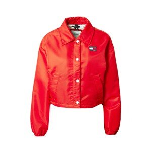 Tommy Jeans Prechodná bunda  námornícka modrá / červená / oranžovo červená / biela