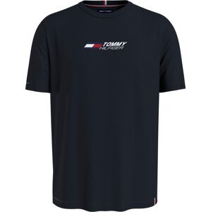 TOMMY HILFIGER Funkčné tričko  červená / čierna / biela