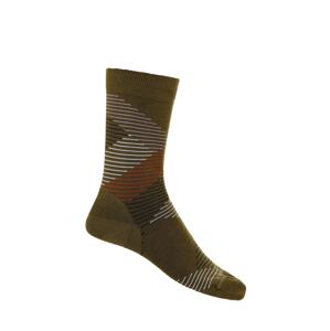 ICEBREAKER Športové ponožky  olivová / oranžová / čierna / šedobiela