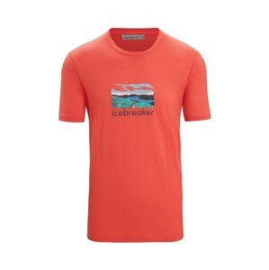 ICEBREAKER Funkčné tričko 'Trailhead'  modrá / pastelovo modrá / červená / čierna