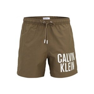 Calvin Klein Underwear Plavecké šortky 'Intense Power'  olivová / biela