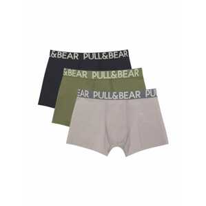 Pull&Bear Boxerky  svetlosivá / tmavosivá / olivová / čierna