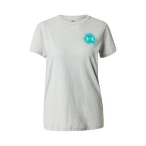 UNDER ARMOUR Funkčné tričko 'Coliate Varsity'  svetlosivá / tmavozelená / biela