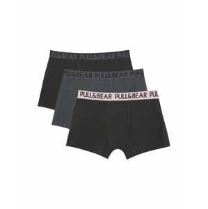 Pull&Bear Boxerky  sivá melírovaná / tmavofialová / ružová / čierna