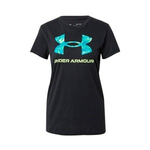 UNDER ARMOUR Funkčné tričko  modrozelená / svetlozelená / čierna