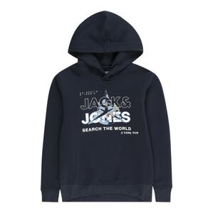 Jack & Jones Junior Mikina 'HUNT'  žltohnedá / námornícka modrá / svetlomodrá / biela