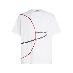 Karl Lagerfeld Tričko ' Mars Logo '  červená / čierna / biela