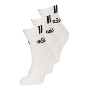ADIDAS SPORTSWEAR Športové ponožky '3-Stripes Linear Half-Crew Cushioned '  čierna / biela