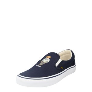 Polo Ralph Lauren Slip-on obuv 'KEATON'  svetlobéžová / námornícka modrá / dymovo modrá / biela