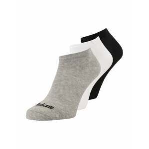 ADIDAS SPORTSWEAR Športové ponožky 'Thin Linear -cut 3 Pairs'  sivá melírovaná / čierna / biela