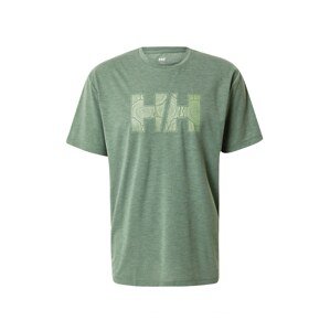 HELLY HANSEN Funkčné tričko 'SKOG'  smaragdová / svetlozelená